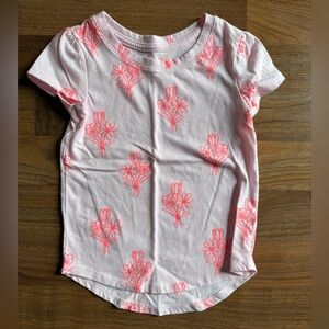 🌼5/$10🌼Cat & Jack Light Pink Floral Tee 4t